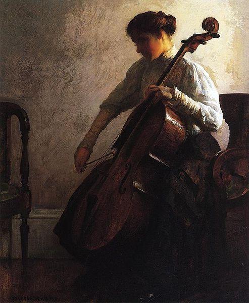 Joseph Decamp Cellist France oil painting art